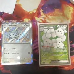 Pokemon Tandemaus & Maushold ex Foil Cards Lot - 2 Cards - Image 1