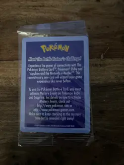 Pokemon Battle-e Card Gentleman Nils 129-B001 Sealed Ruby Sapphire e-Reader GBA - Image 1