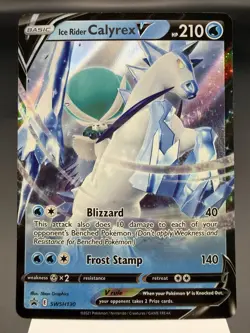 Ice Rider Calyrex V SWSH130 - Ultra Rare -Sword & Shield Promo Pokemon Card NM - Image 1