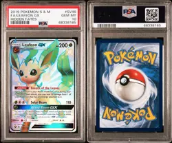 Pokemon TCG Leafeon GX Hidden Fates Shiny Vault Holo Card SV46/SV94 PSA 10 - Image 3