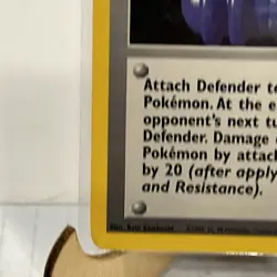Defender 80/102 - Shadowless Base Set - Non-Holo Pokemon Card NM No Play 💎💎 - Image 3