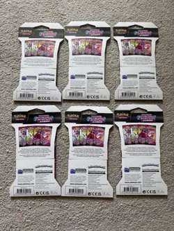 6 x Pokemon TCG: Sword & Shield Fusion Strike Sleeved Booster Pack 10 Cards - Image 2