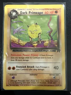 Pokemon TCG Dark Primeape Card 43/82 Team Rocket Moderately Played - Image 1