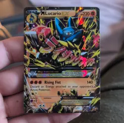 Pokemon M Lucario EX Mega Ultra Rare Holo XY Furious Fists 55/111 220 HP - Image 1