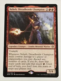 MTG War of the Spark Neheb, Dreadhorde Champion 140/264 NM Rare - Image 1