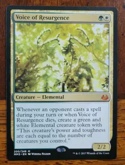 Voice of Resurgence x1 MTG Modern Masters 3 Magic Light Play LP English - Image 1