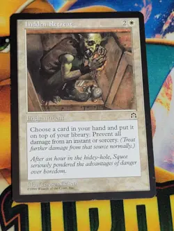 C1095 MAGIC MTG STRONGHOLD HIDDEN RETREAT MP RARE - Image 1