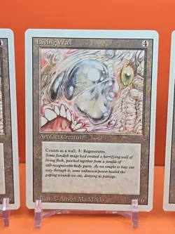 🟤🟤🟤 (4) 1994 MAGIC The Gathering LIVING WALL REVISED 3RD EDITION PLAYED 🟤🟤1 - Image 3