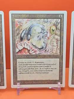 🟤🟤🟤 (4) 1994 MAGIC The Gathering LIVING WALL REVISED 3RD EDITION PLAYED 🟤🟤1 - Image 4