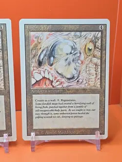 🟤🟤🟤 (4) 1994 MAGIC The Gathering LIVING WALL REVISED 3RD EDITION PLAYED 🟤🟤1 - Image 5