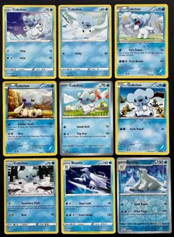 9x Beartic & Cubchoo Pokemon Card Lot W/ XY Era Collection Set Deck Building TCG - Image 1