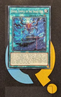 MP24-EN123 Divine Temple of the Snake-Eye Prismatic Secret Rare 1st Ed YuGiOh - Image 1