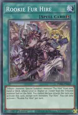 Yugioh Rookie Fur Hire PHRA-EN065 Common NM x3 Play Set - Image 1