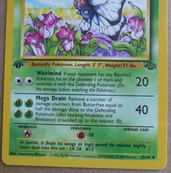 Butterfree 33/64 Uncommon 1st Edition Non-Holo Jungle Set LP - Image 3