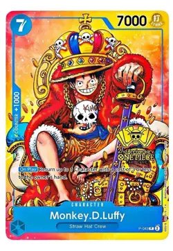 One Piece TCG - 2nd Anniversary Promo Pack Sealed - Luffy P-043 - Image 1