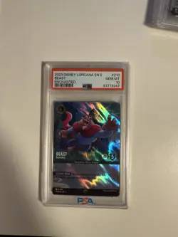 Disney Lorcana Beast Relentless 210/204 Enchanted Foil PSA 10 GEM MINT - Image 1