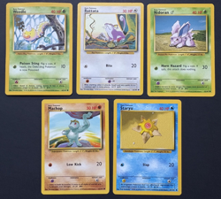 Pokemon TCG - BASE Set - 5-Card COMMON Lot #16 - WOTC - Vintage LP - Image 1