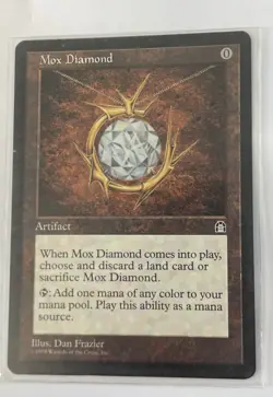 1998 MAGIC THE GATHERING DECK MASTER ARTIFACT CARD MOX DIAMOND 0 EX - Image 2