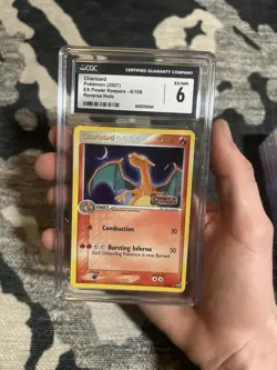 CGC 6 Charizard 2007 EX Power Keepers 6/108 Reverse Holo STAMPED Pokemon Card - Image 1