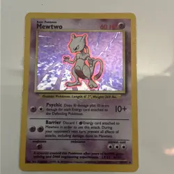 Pokemon TCG Mewtwo Holo Rare Card 10/102 WOTC Base Set - Image 1