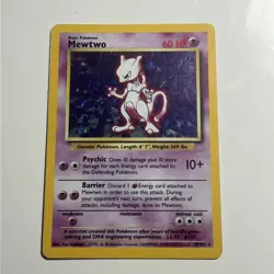 Pokemon TCG Mewtwo Holo Rare Card 10/102 WOTC Base Set - Image 2