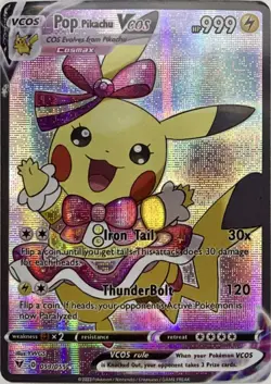Pop Pikachu V Frank's Cosplay Pokemon TCG YWGS Custom Fan Art Holo Card - Image 1