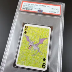 PSA 10 Aerodactyl 9 of Spades Graded Pokemon Mini Bicycle Card - Image 2