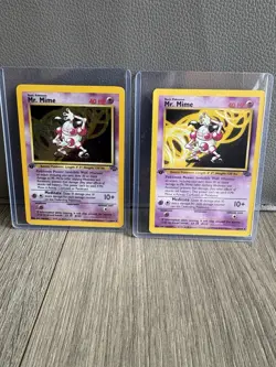 Pokemon Mr. Mime 6/64 Holo And 22/64 Non-Holo Cards / 1st Editions Rare Grouping - Image 1