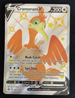 Cramorant V SWSH086 Black Star Promo Ultra Rare Holo Pokemon TCG Card NM - Image 1