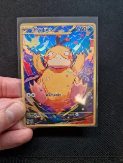 Psyduck Holo Full Art Gold Rainbow Holo Custom Promo Art Card - Image 2