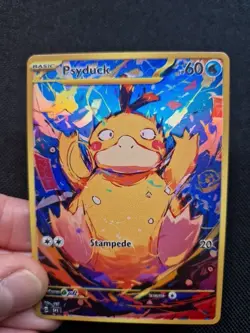 Psyduck Holo Full Art Gold Rainbow Holo Custom Promo Art Card - Image 4