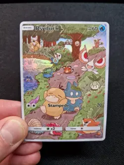 Psyduck Full Art Rainbow Holo Forest Friends Custom Promo Art Card - Image 1