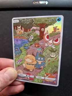 Psyduck Full Art Rainbow Holo Forest Friends Custom Promo Art Card - Image 3