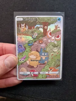 Psyduck Full Art Rainbow Holo Forest Friends Custom Promo Art Card - Image 5
