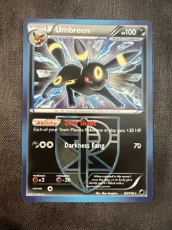 Pokemon TCG Umbreon Team Plasma 64/116 Plasma Freeze Holo LP Card - Image 1