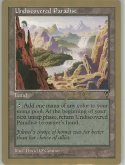 Undiscovered Paradise Vintage Non-Foil LP Gold Border Worlds MTG - Image 1