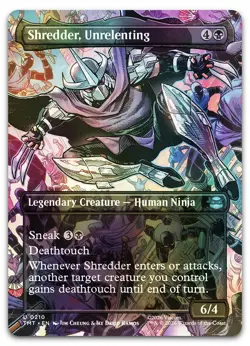Shredder, Unrelenting (Borderless) #210 (Foil) (NM) TMT Magic MTG - Image 1