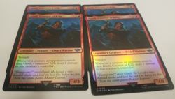 MTG 4X FOIL Lord of the Rings U Gimli, Counter of Kills #0129 PLAYSET - Image 1
