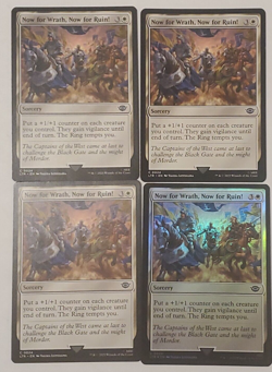 MTG 4X Now for Wrath, Now for Ruin! Lord of the Rings 1X FOIL/3X Reg #0024 - Image 1