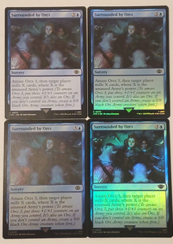 MTG 4X Surrounded by Orcs (3X Foil/ 1X Reg) Lord of the Rings #0073 - Image 1