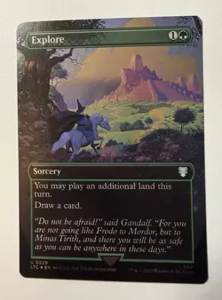 Explore (Borderless FOIL) #528 (NM) Lord of the Rings LTC Magic MTG - Image 1