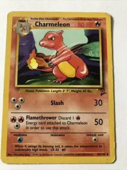 1999 Charmeleon Pokemon Card 35/130 Stage 1 #5 Base Set NEVER PLAYED WITH Rare - Image 1