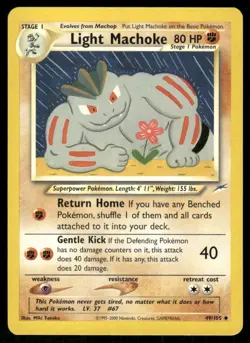 Pokemon Tcg Light Machoke #49 Pokemon Neo Destiny LP - Image 1