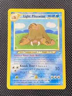 Pokemon TCG Light Piloswine 26/105 Neo Destiny Unlimited LP/NM - Image 1