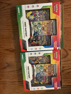 SET of 2 Pokemon TCG First Partner Illustration Collection Series 1 - Sealed - Image 1
