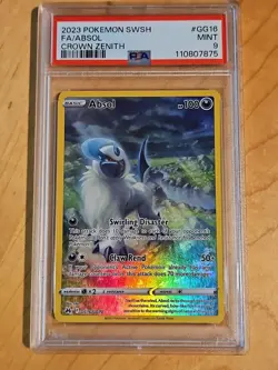 2023 POKEMON SWORD & SHIELD CROWN ZENITH #GG16 FULL ART/ABSOL PSA 9 - Image 1