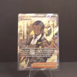 Salvatore 202/162 Full Art Trainer Temporal Forces Pokemon Card Mint - Image 1