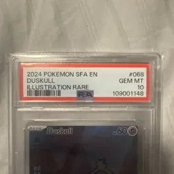 Pokemon 2024 Shrouded Fable Illustration Rare Full Art DUSKULL #068 PSA 10 Gem - Image 2