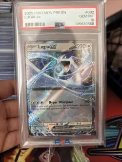 2025 POKEMON PRE EN-PRISMATIC EVOLUTIONS #082 LUGIA EX PSA 10 - Image 1