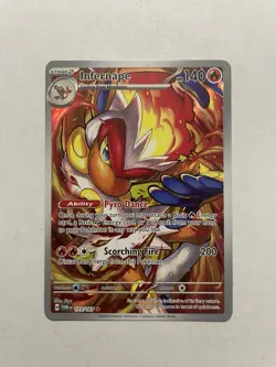 Infernape Full Art Rare Holo Pokemon Twilight Masquerade Illustration 173/167 - Image 1